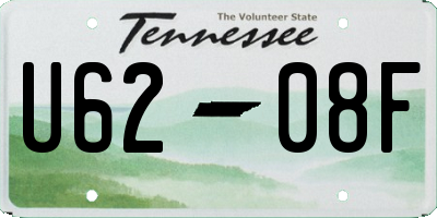 TN license plate U6208F