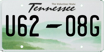 TN license plate U6208G