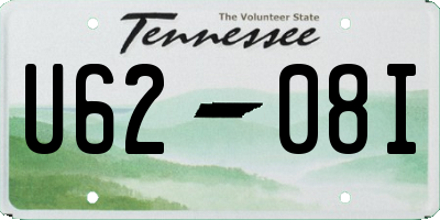 TN license plate U6208I
