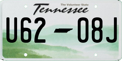 TN license plate U6208J