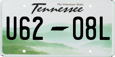 TN license plate U6208L