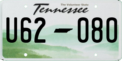 TN license plate U6208O