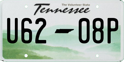 TN license plate U6208P