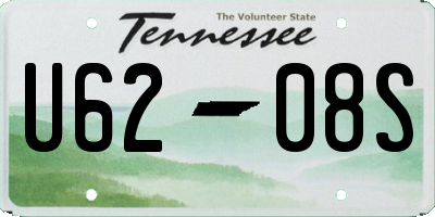 TN license plate U6208S
