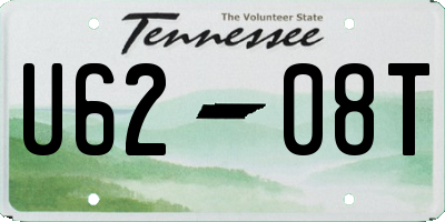 TN license plate U6208T
