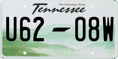 TN license plate U6208W