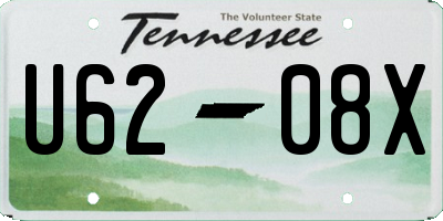TN license plate U6208X