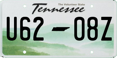 TN license plate U6208Z