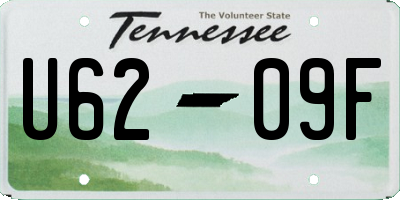 TN license plate U6209F