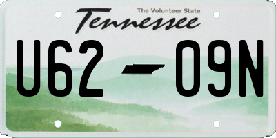 TN license plate U6209N
