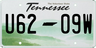 TN license plate U6209W