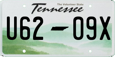 TN license plate U6209X