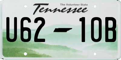 TN license plate U6210B