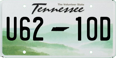 TN license plate U6210D