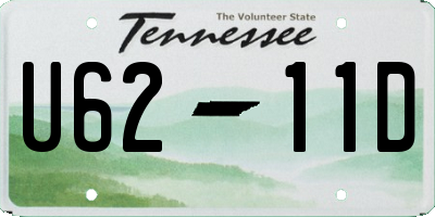 TN license plate U6211D