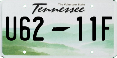 TN license plate U6211F