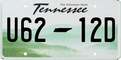 TN license plate U6212D