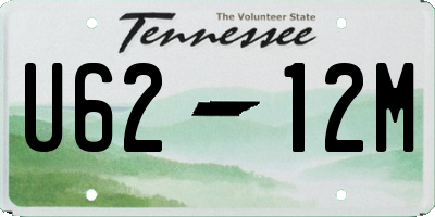 TN license plate U6212M