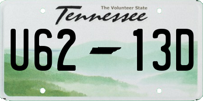 TN license plate U6213D