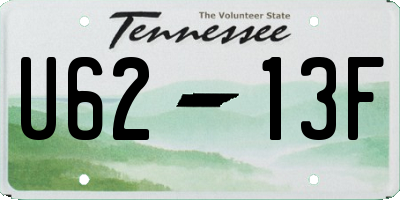 TN license plate U6213F