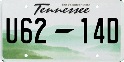 TN license plate U6214D