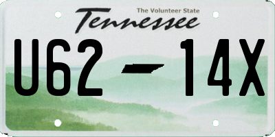 TN license plate U6214X