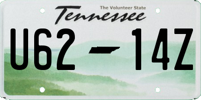 TN license plate U6214Z