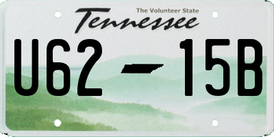 TN license plate U6215B