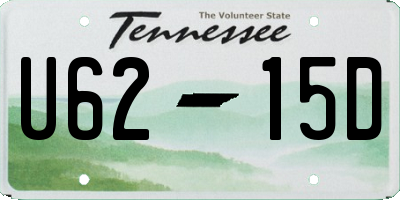 TN license plate U6215D