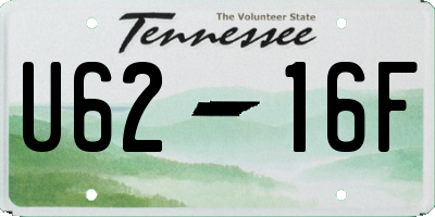 TN license plate U6216F