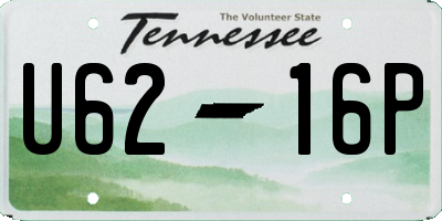TN license plate U6216P