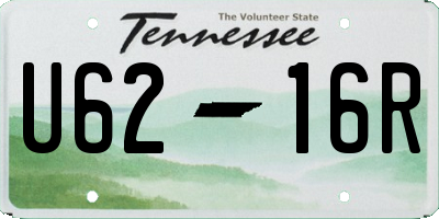 TN license plate U6216R