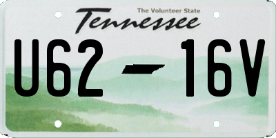 TN license plate U6216V