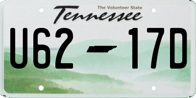TN license plate U6217D