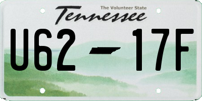 TN license plate U6217F