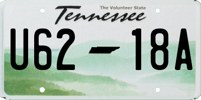 TN license plate U6218A