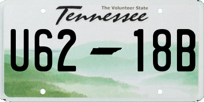 TN license plate U6218B