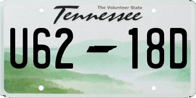 TN license plate U6218D
