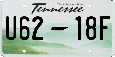 TN license plate U6218F
