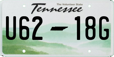 TN license plate U6218G