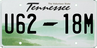TN license plate U6218M