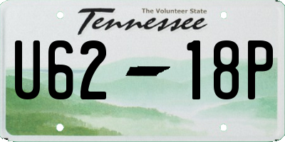 TN license plate U6218P