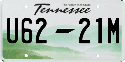 TN license plate U6221M