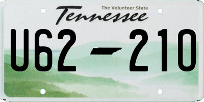 TN license plate U6221O