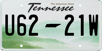 TN license plate U6221W