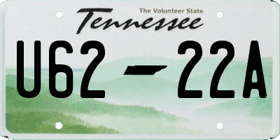 TN license plate U6222A