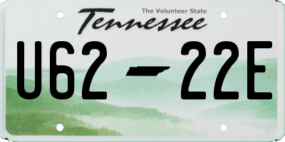 TN license plate U6222E