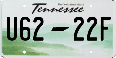 TN license plate U6222F