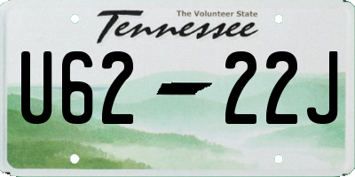 TN license plate U6222J