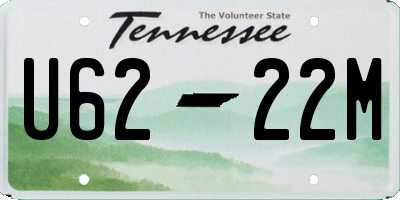 TN license plate U6222M
